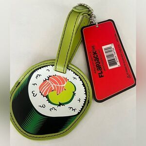 NWT Flapjack Retro Sushi Luggage Suitcase Backpack Travel Tag Holder
